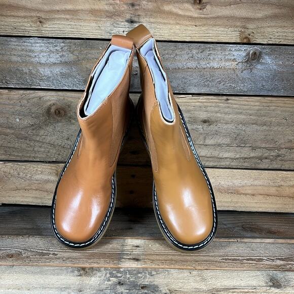 Marc Fisher Fredy Women's Leather Booties - Cognac - 7.5 - New without box - Picture 5 of 8